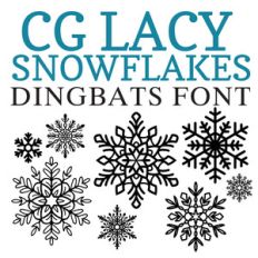 cg lacy snowflake dingbats