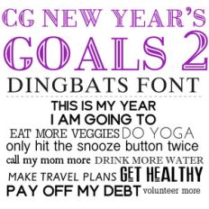 cg new year's goals dingbats