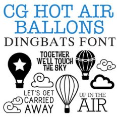 cg hot air balloon dingbats