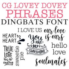 cg lovey dovey phrases dingbats