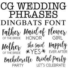 cg wedding phrases dingbats
