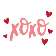 xoxo with hearts