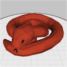 low-poly geometric snake