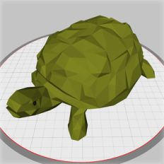 low-poly geometric tortoise
