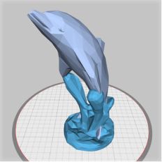 low-poly geometric dolphin