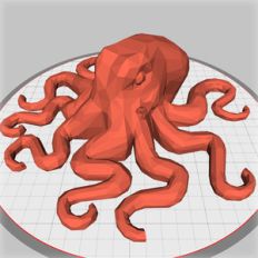 low-poly geometric octopus