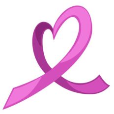 cancer ribbon heart