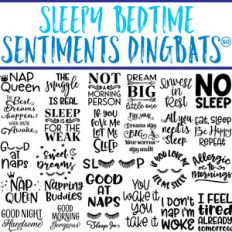 sg sleepy bedtime sentiments dingbats