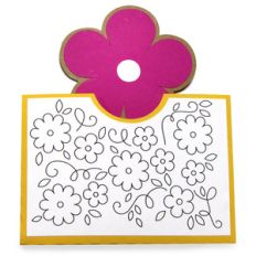pocket coloring card - flower