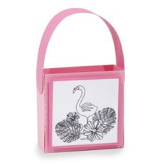 flamingo coloring treat bag