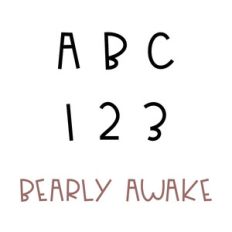 bearly awake font