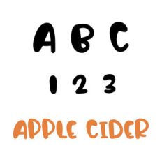 apple cider font