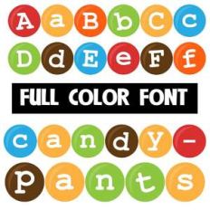 candypants color font
