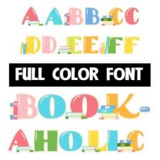 bookaholic color font