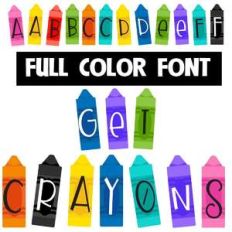 get crayons color font