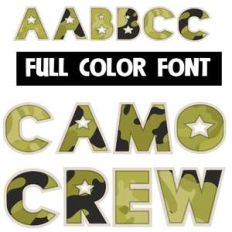 camo crew color font