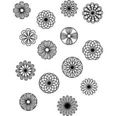 flower circle coloring stickers