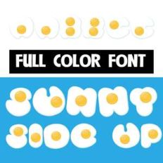 sunny side up color font