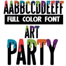 art party color font