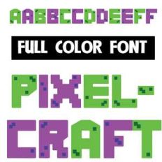 pixelcraft color font