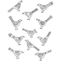 bird coloring stickers