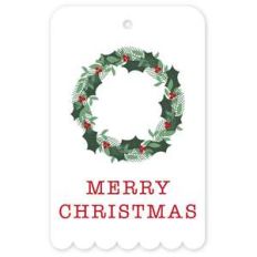 christmas wreath tag