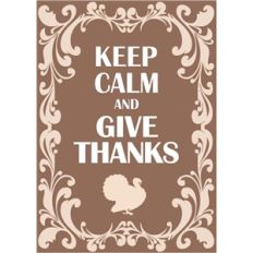 keep calm give thanks phrase