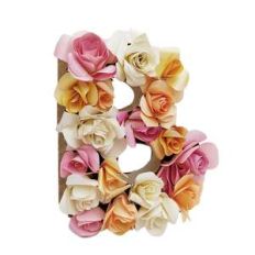 3d floral letter B