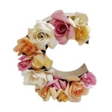 3d floral letter C