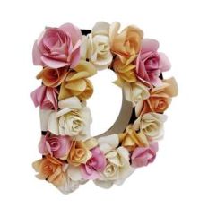 3d floral letter D