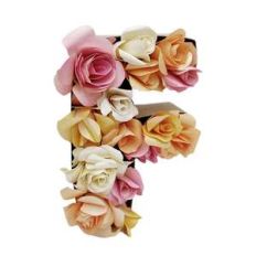 3d floral letter F