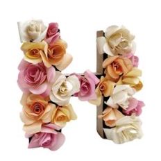 3d floral letter H