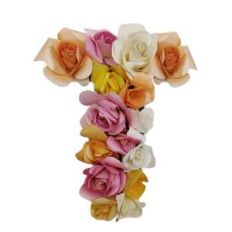 3d floral letter T