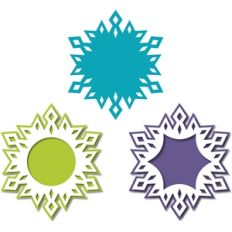 2 snowflake frames w mats
