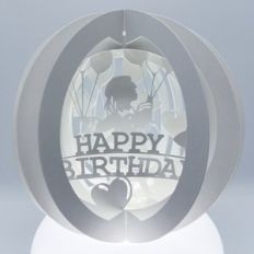 three layered birthday balloon
