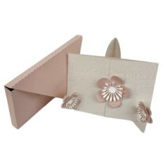 envelope with 3d floral easel