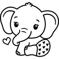 baby elephant with diaper