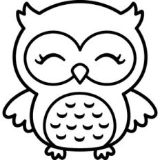 owl girl outline