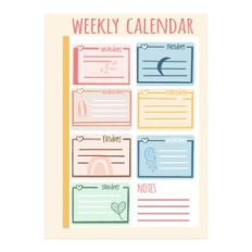 boho weekly calendar