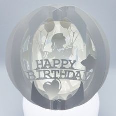 four layered pop up sphere birthday balloon