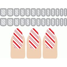 nail design_candy cane