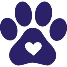 paw print with heart