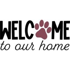 welcome to our home with paw print