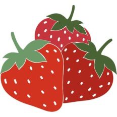 strawberry trio - strawberries