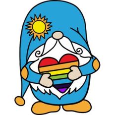 summer rainbow gnome