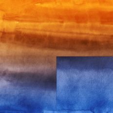 orange and blue watercolor background pattern
