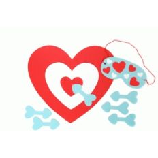 pin cupid's arrow on the heart