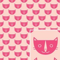 pink cat pattern