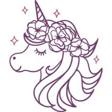 unicorn with flower crown