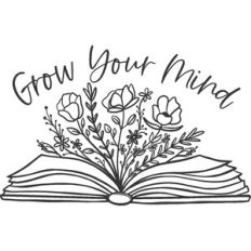 grow your mind book with flowers